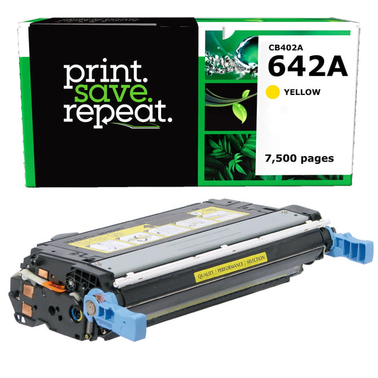 HP 642A Yellow Remanufactured Toner Cartridge [7,500 Pages]