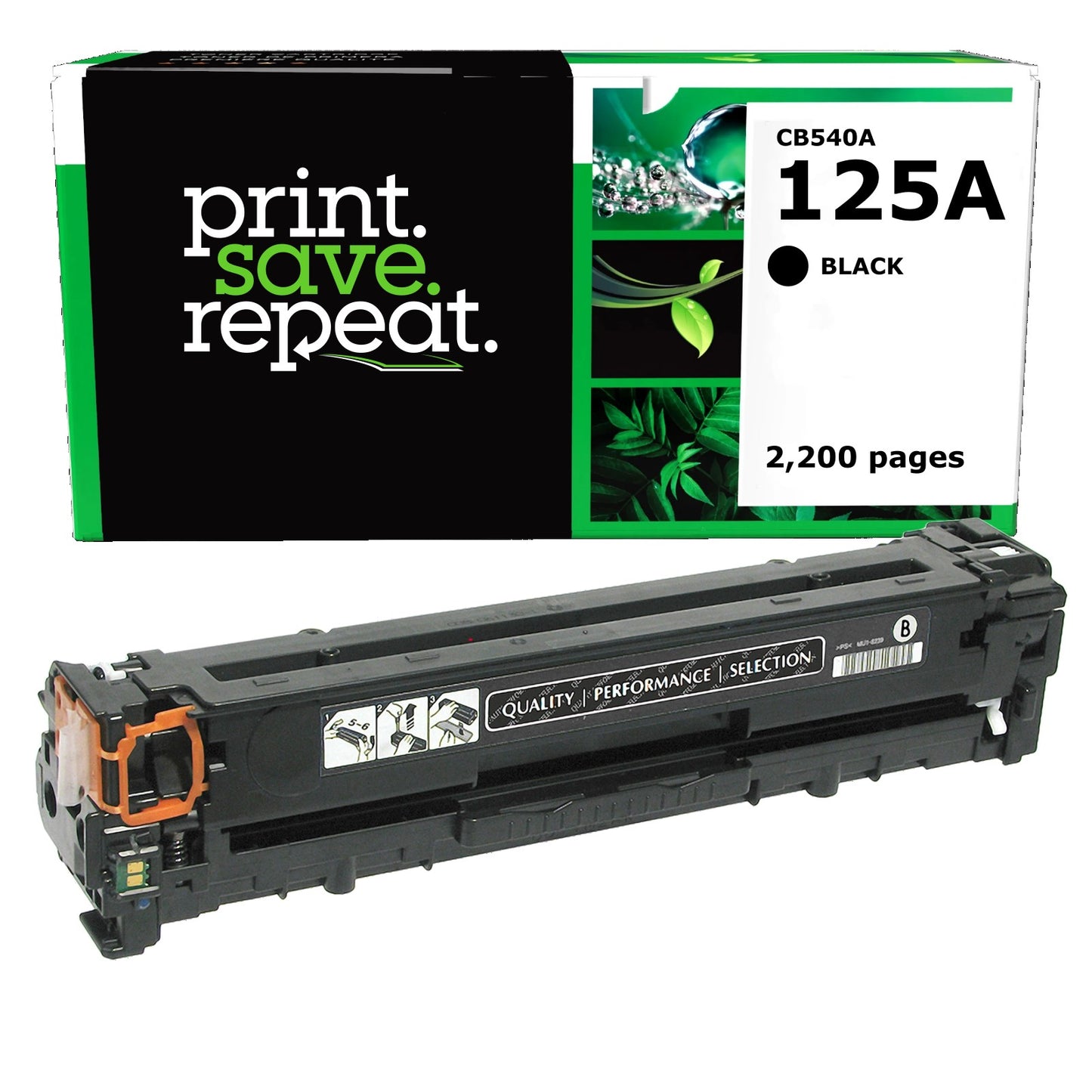HP 125A Black Remanufactured Toner Cartridge [2,200 Pages]
