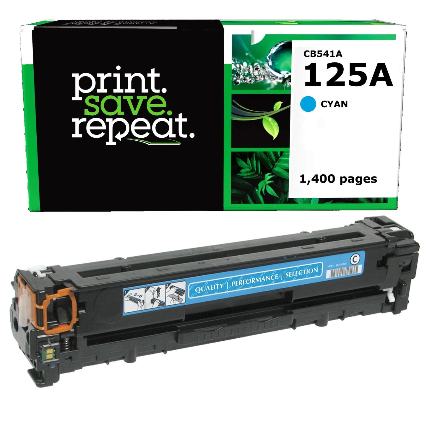 HP 125A Cyan Remanufactured Toner Cartridge [1,400 Pages]