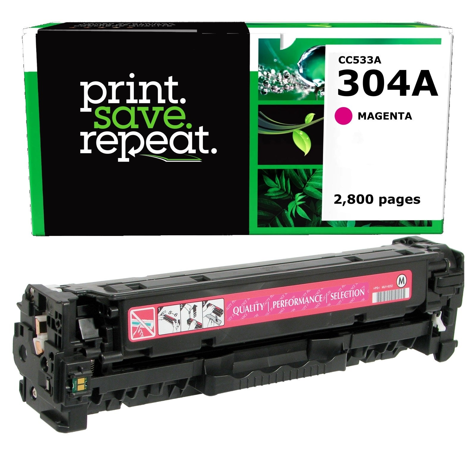 HP 304A (CC533A) Magenta Remanufactured Color Toner Cartridge [2,800 P ...