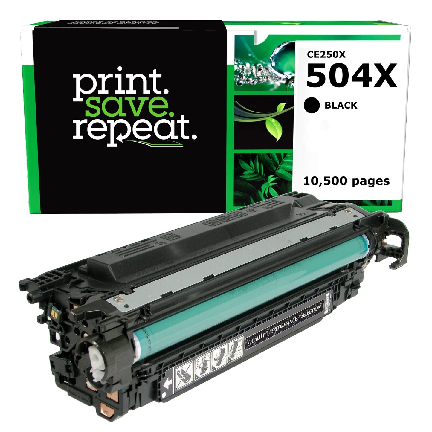 HP 504X Black High Yield Remanufactured Toner Cartridge [10,500 Pages]