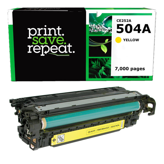 HP 504A Yellow Remanufactured Toner Cartridge [7,000 Pages]