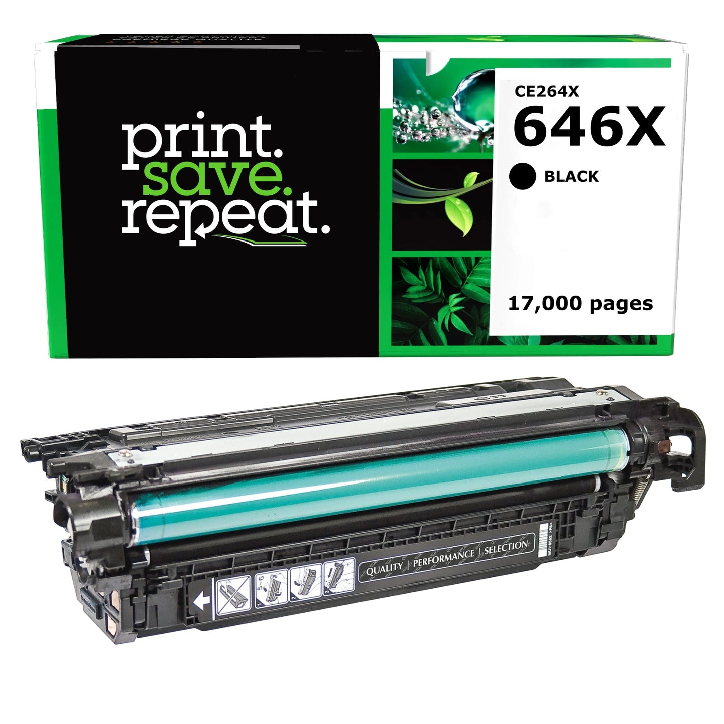 HP 646X Black High Yield Remanufactured Toner Cartridge [17,000 Pages]