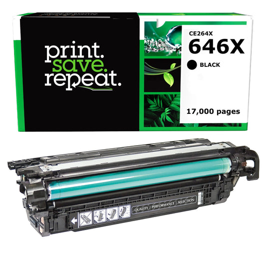 HP 646X Black High Yield Remanufactured Toner Cartridge [17,000 Pages]