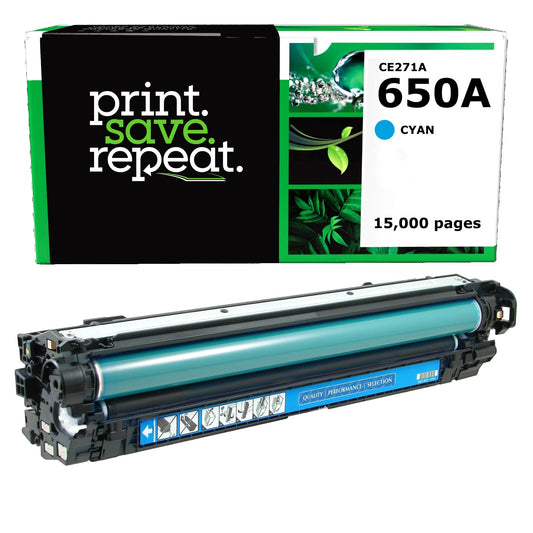 HP 650A Cyan Remanufactured Toner Cartridge [15,000 Pages]