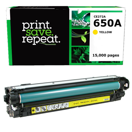 HP 650A Yellow Remanufactured Toner Cartridge [15,000 Pages]