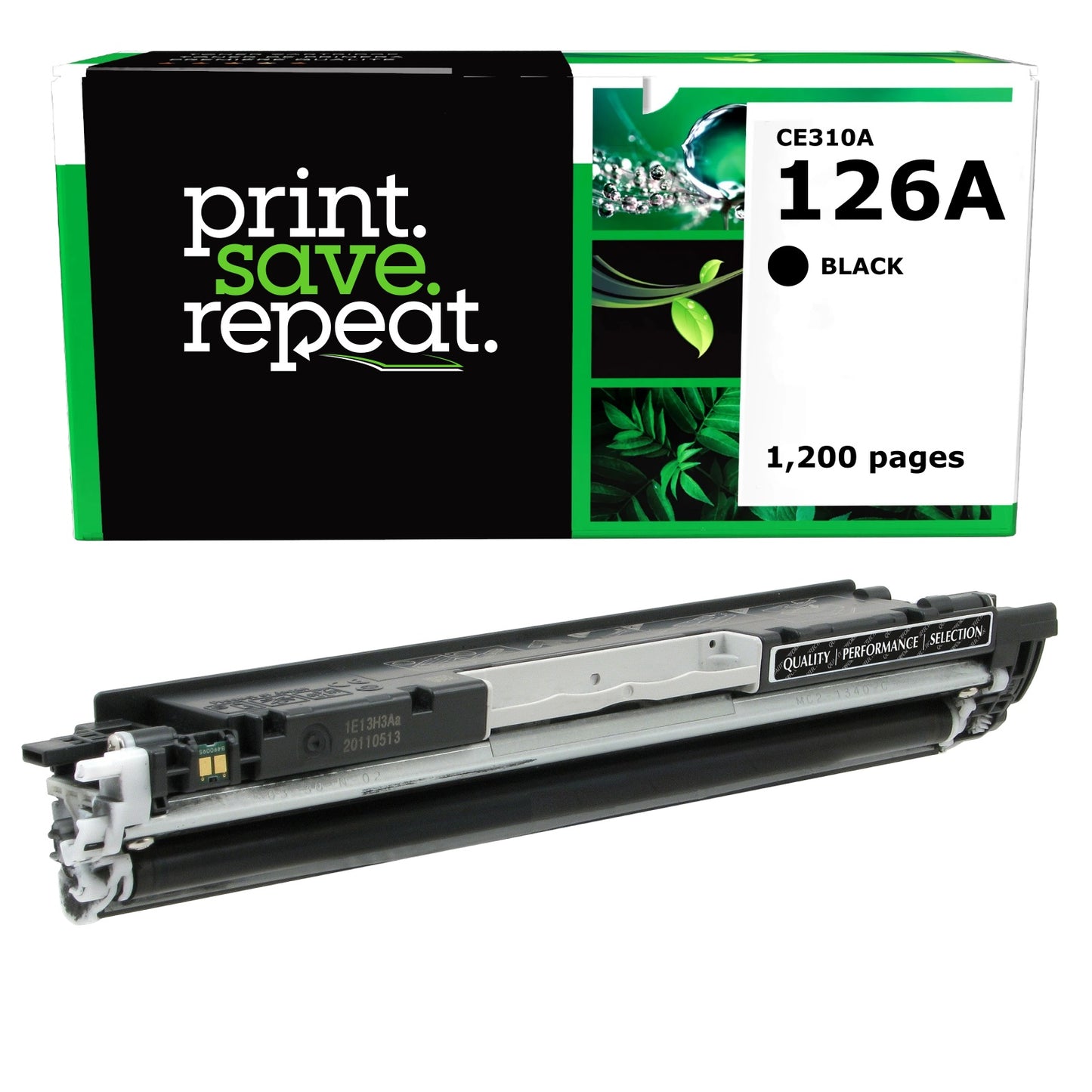 HP 126A Black Remanufactured Toner Cartridge [1,200 Pages]