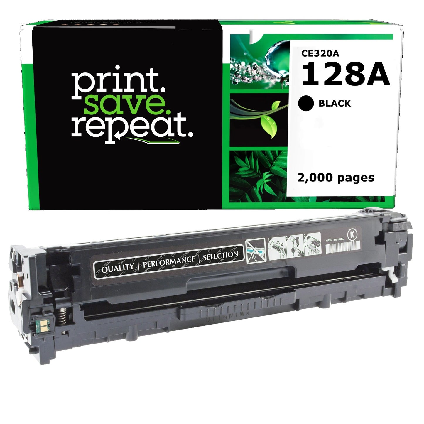 HP 128A Black Remanufactured Toner Cartridge [2,000 Pages]