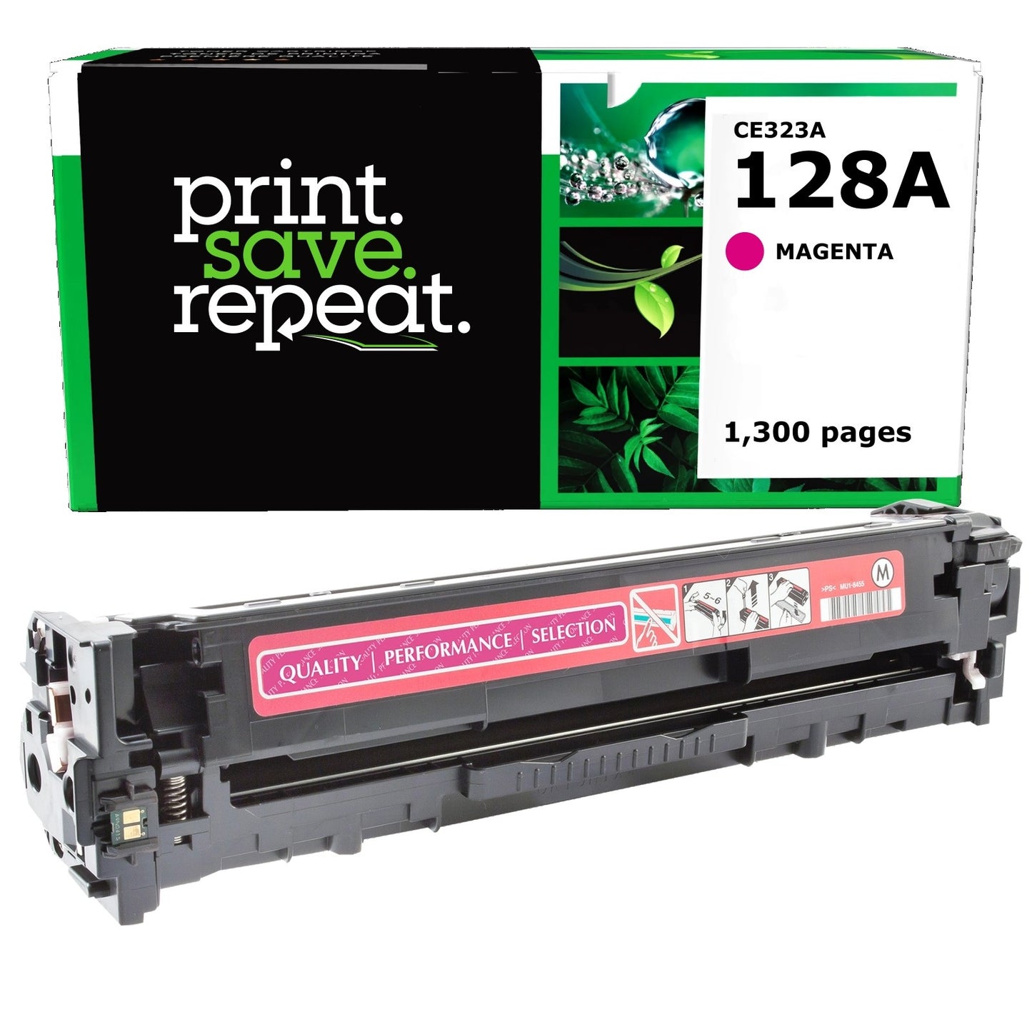 HP 128A Magenta Remanufactured Toner Cartridge [1,300 Pages]
