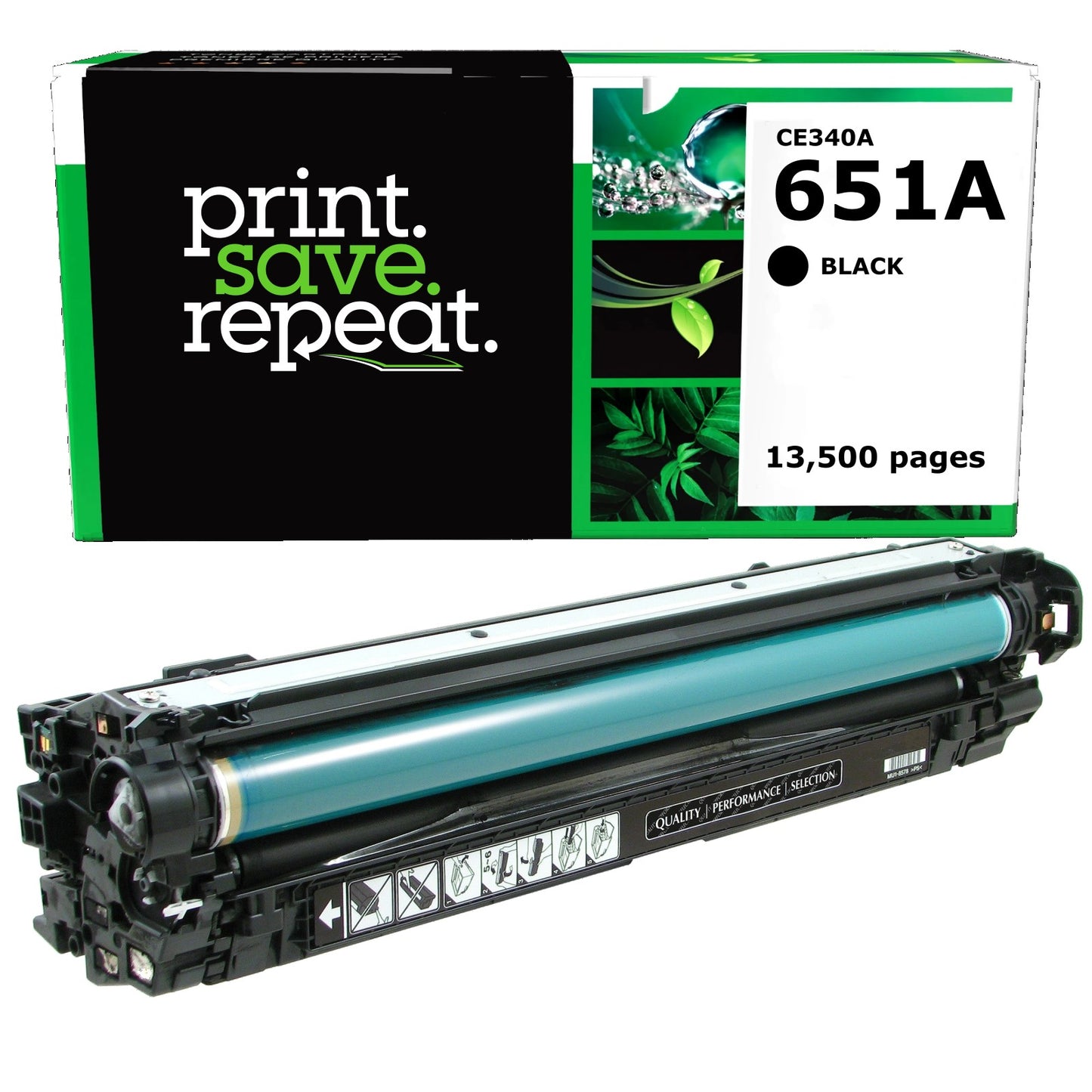 HP 651A Black Remanufactured Toner Cartridge [13,500 Pages]