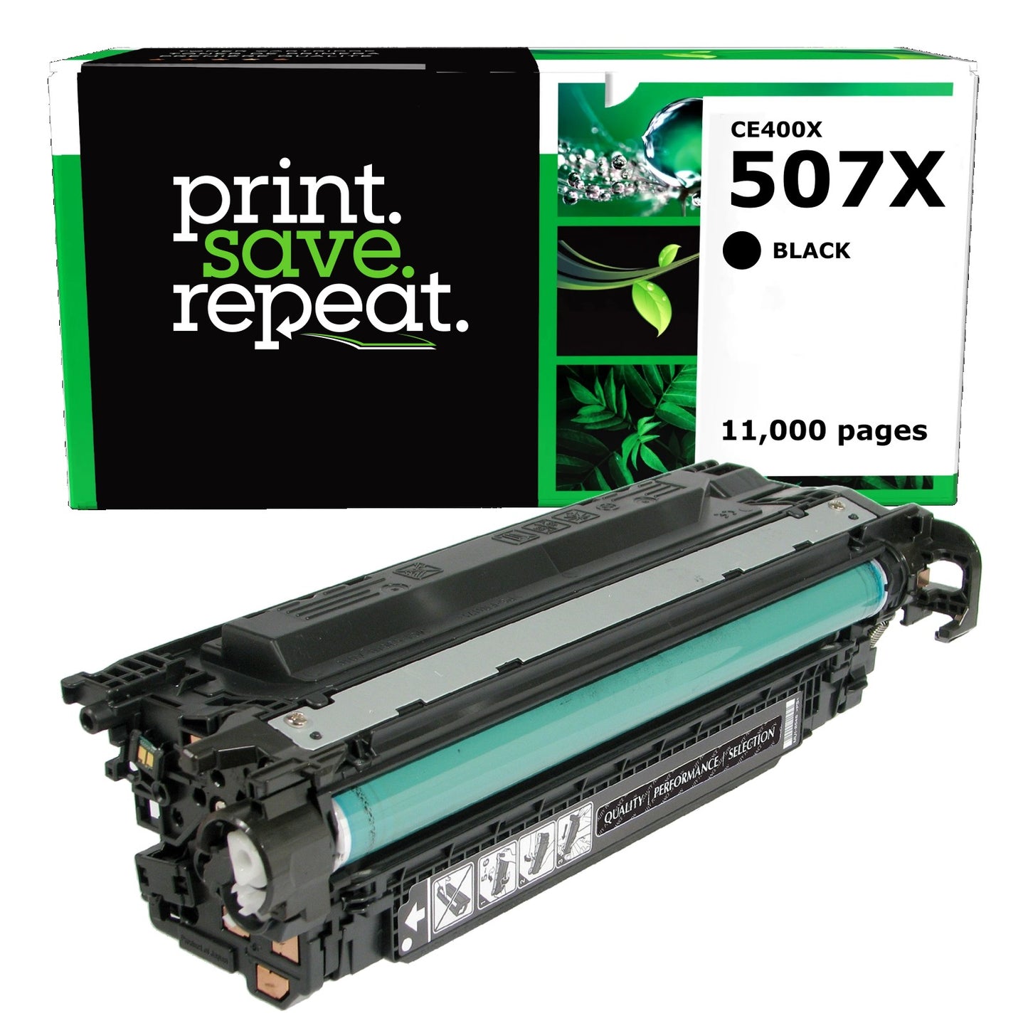 HP 507X Black High Yield Remanufactured Toner Cartridge [11,000 Pages]