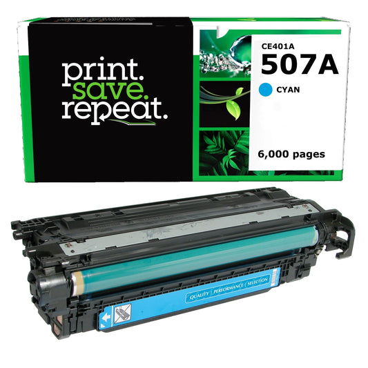 HP 507A Cyan Remanufactured Toner Cartridge [6,000 Pages]