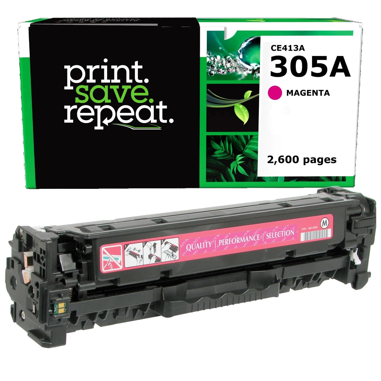 HP 305A Magenta Remanufactured Toner Cartridge [2,600 Pages]