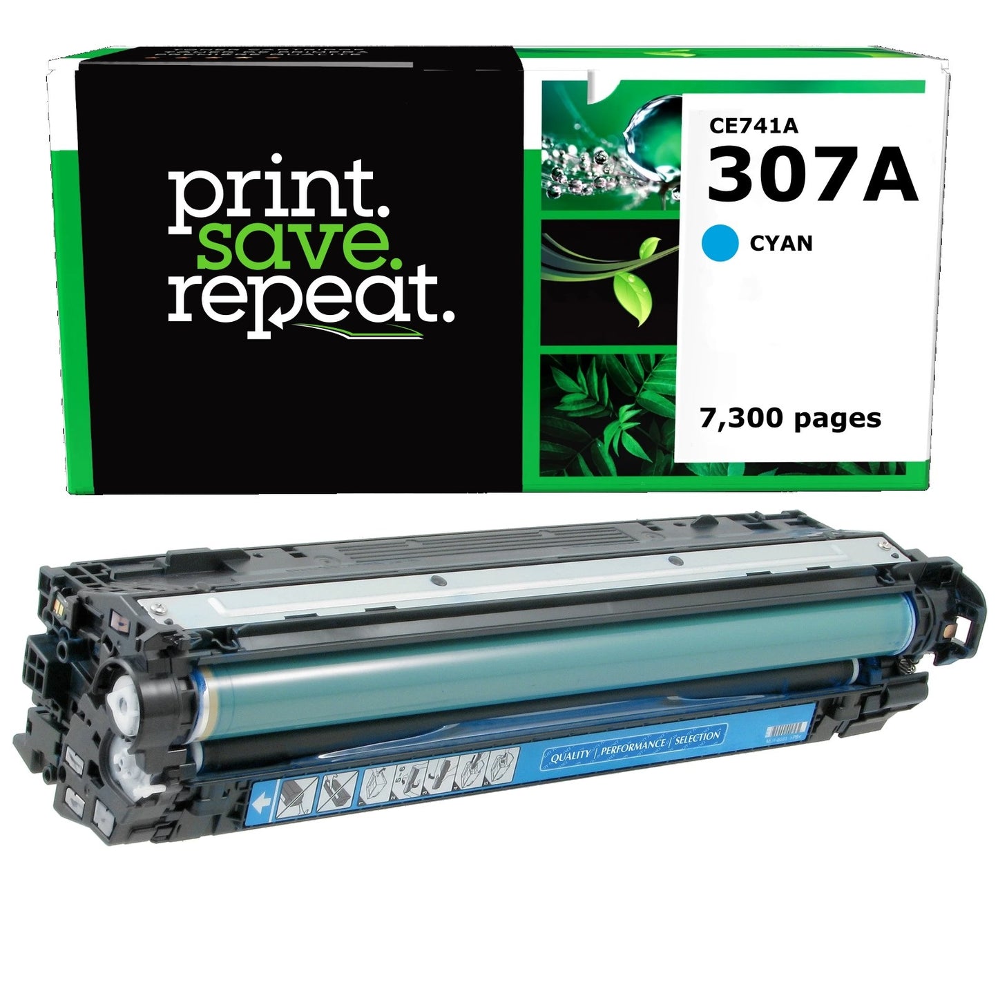 HP 307A Cyan Remanufactured Toner Cartridge [7,300 Pages]