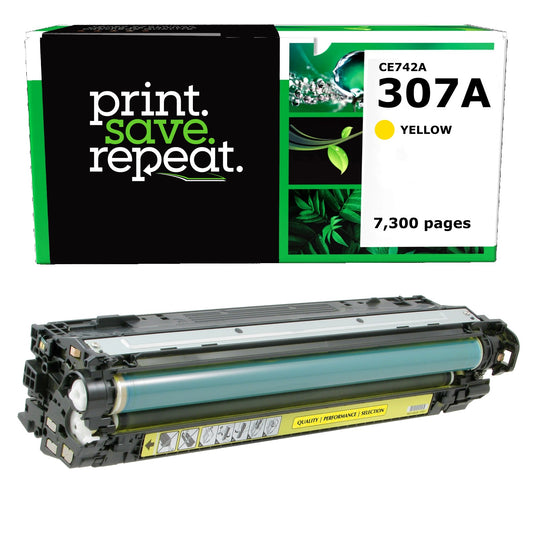 HP 307A Yellow Remanufactured Toner Cartridge [7,300 Pages]