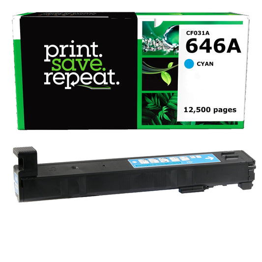 HP 646A Cyan Remanufactured Toner Cartridge [12,500 Pages]