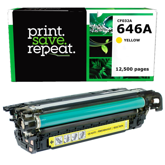 HP 646A Yellow Remanufactured Toner Cartridge [12,500 Pages]