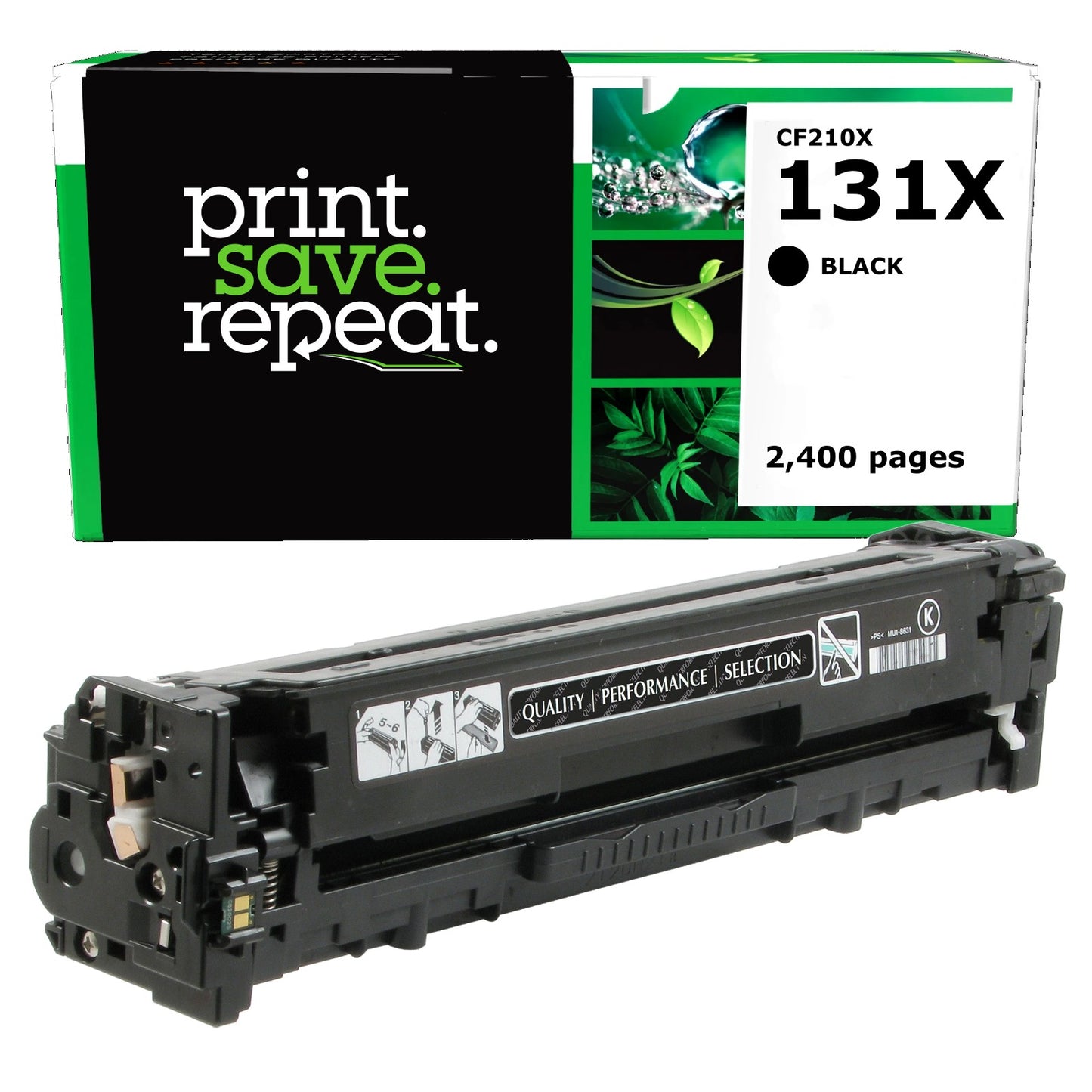 HP 131X Black High Yield Remanufactured Toner Cartridge [2,400 Pages]