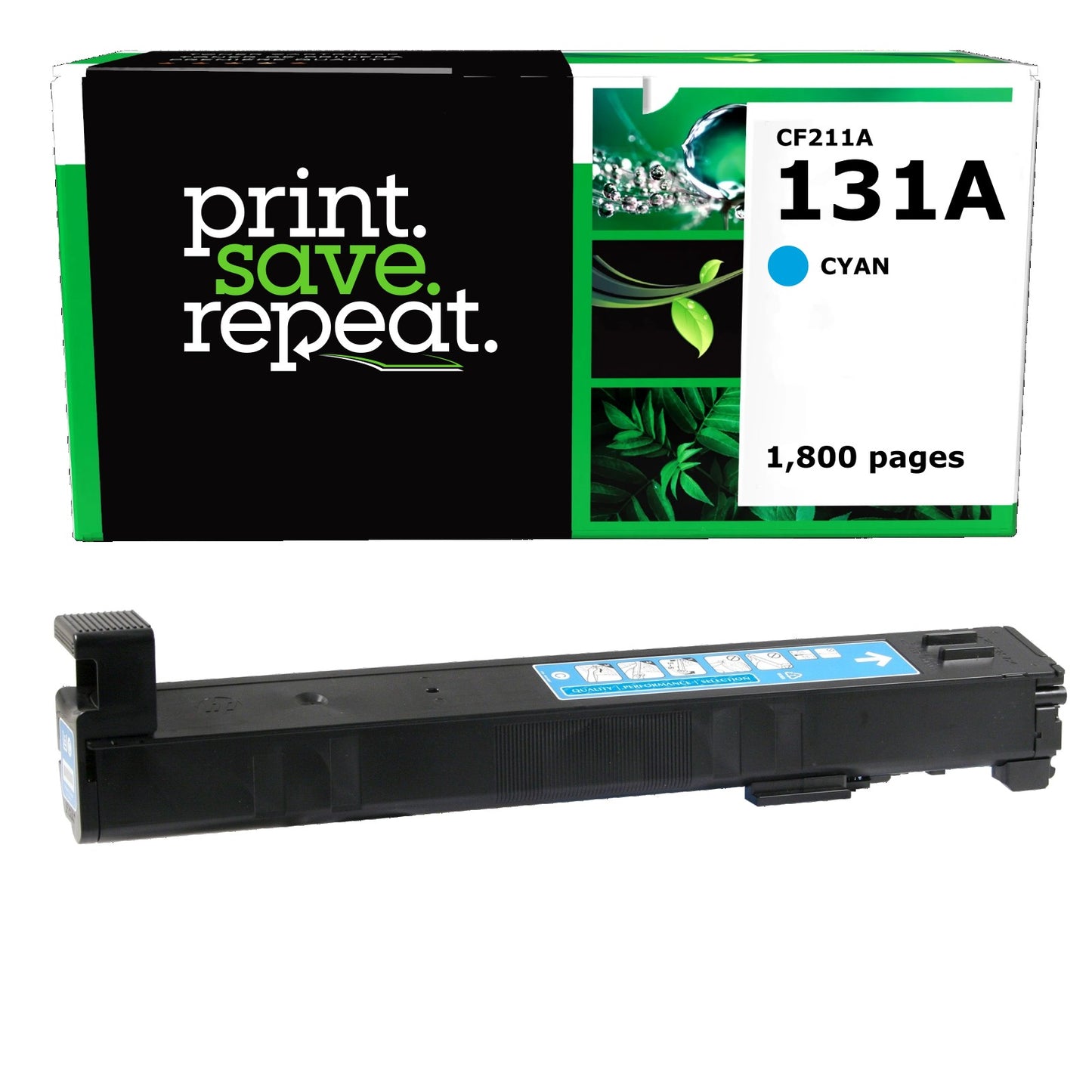 HP 131A Cyan Remanufactured Toner Cartridge [1,800 Pages]