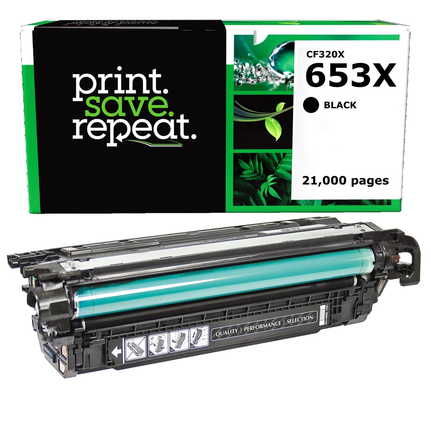 HP 653X Black High Yield Remanufactured Toner Cartridge [21,000 Pages]
