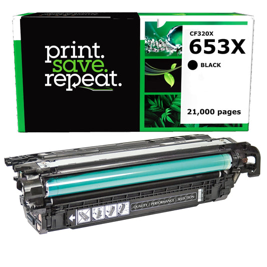 HP 653X Black High Yield Remanufactured Toner Cartridge [21,000 Pages]