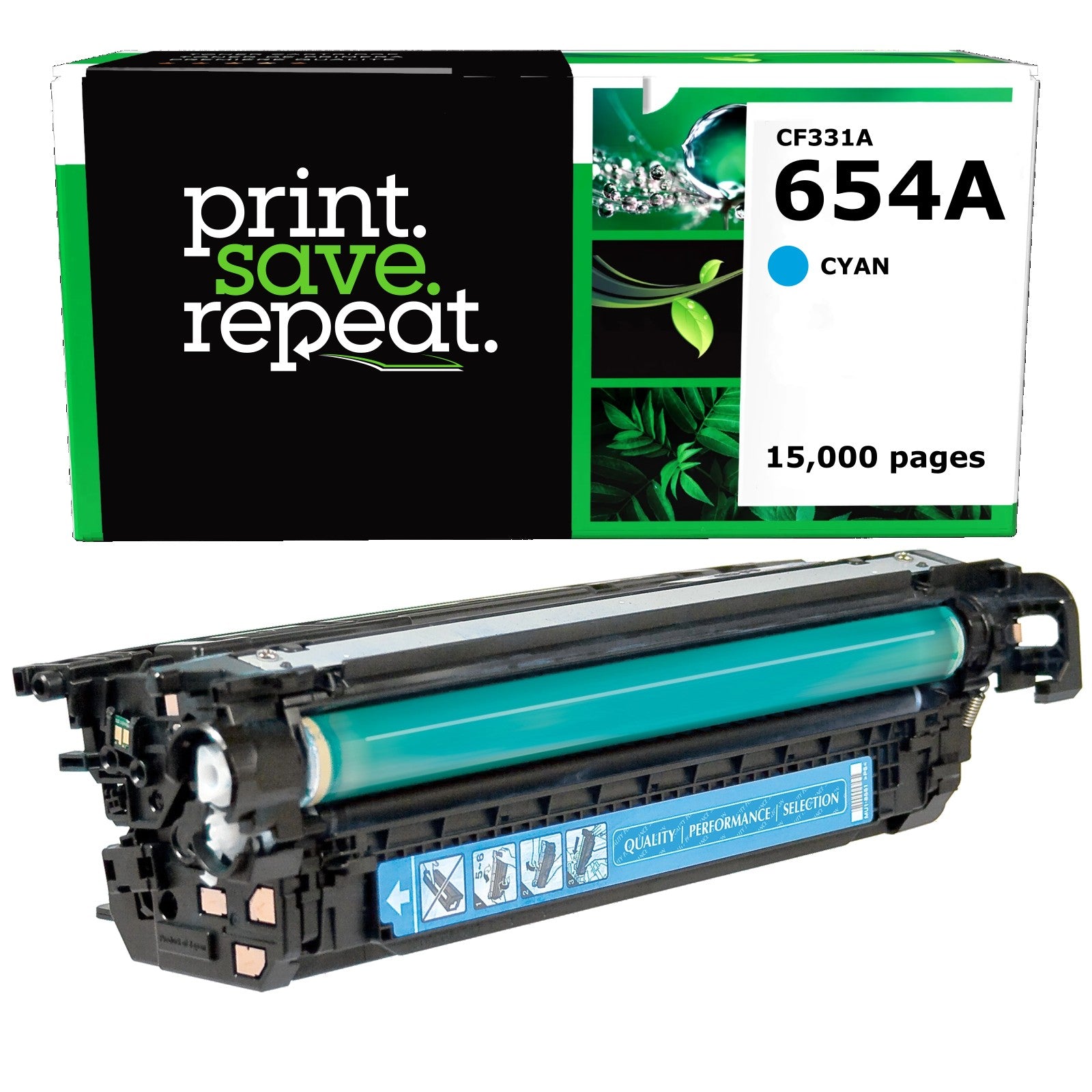 HP 654A (CF331A) Cyan Remanufactured Color Toner Cartridge [15,000 Pag ...