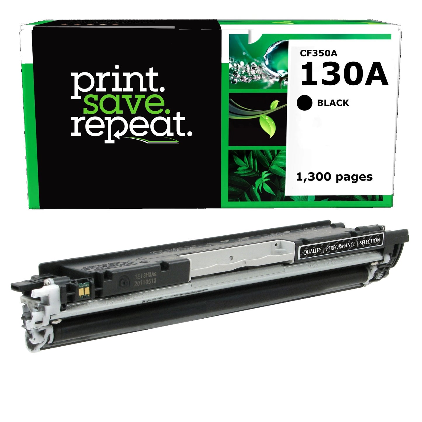 HP 130A Black Remanufactured Toner Cartridge [1,300 Pages]