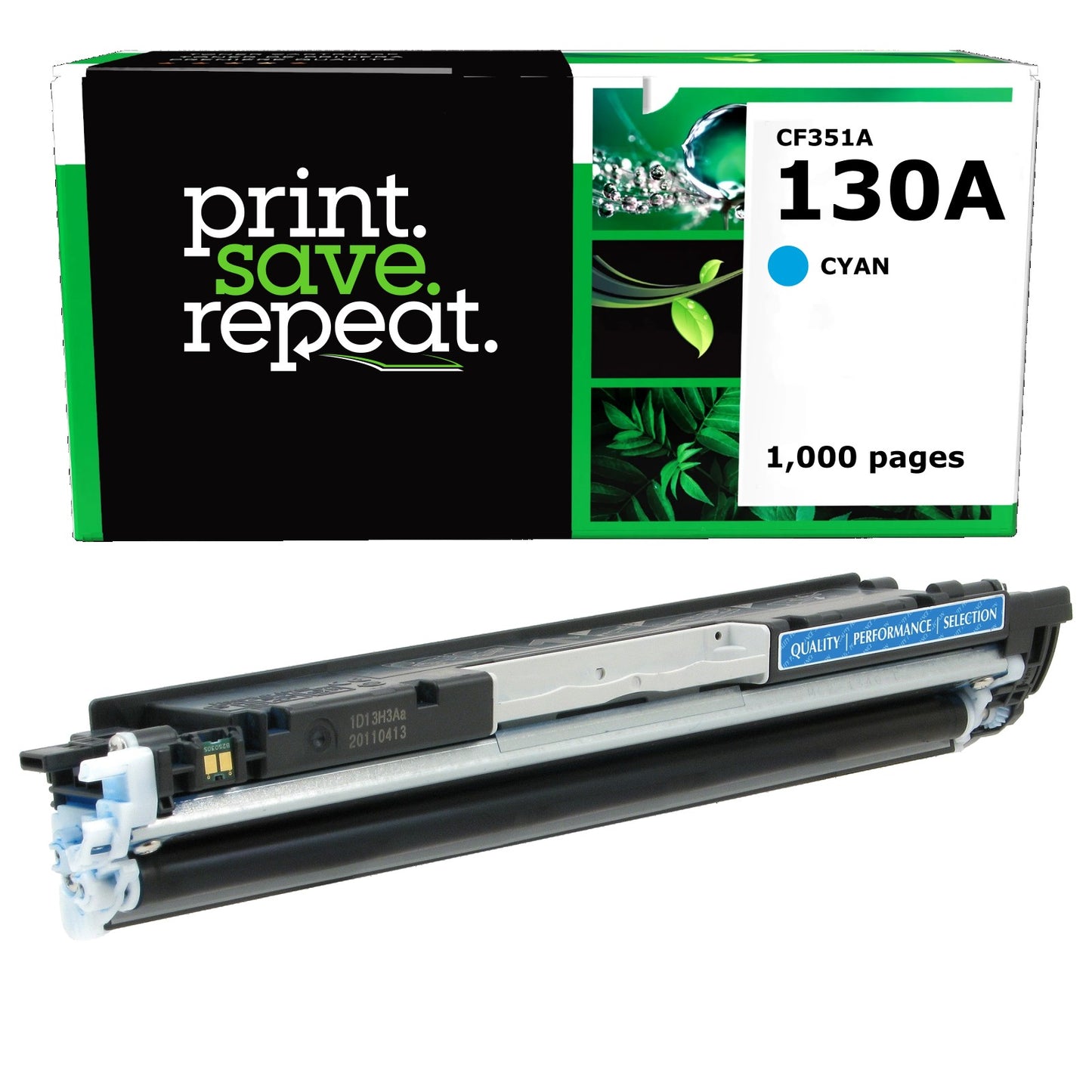 HP 130A Cyan Remanufactured Toner Cartridge [1,000 Pages]