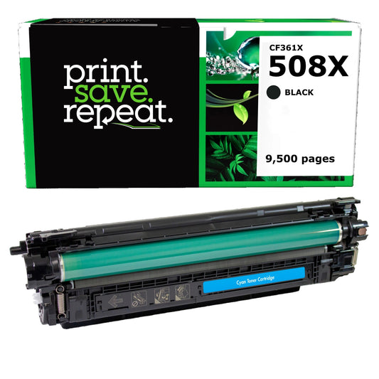 HP 508X Cyan High Yield Remanufactured Toner Cartridge [9,500 Pages]