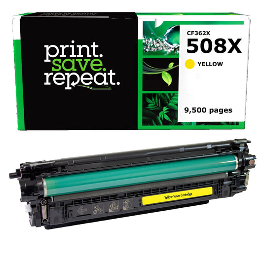 HP 508X Yellow High Yield Remanufactured Toner Cartridge [9,500 Pages]