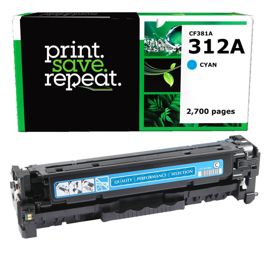 HP 312A Cyan Remanufactured Toner Cartridge [2,700 Pages]