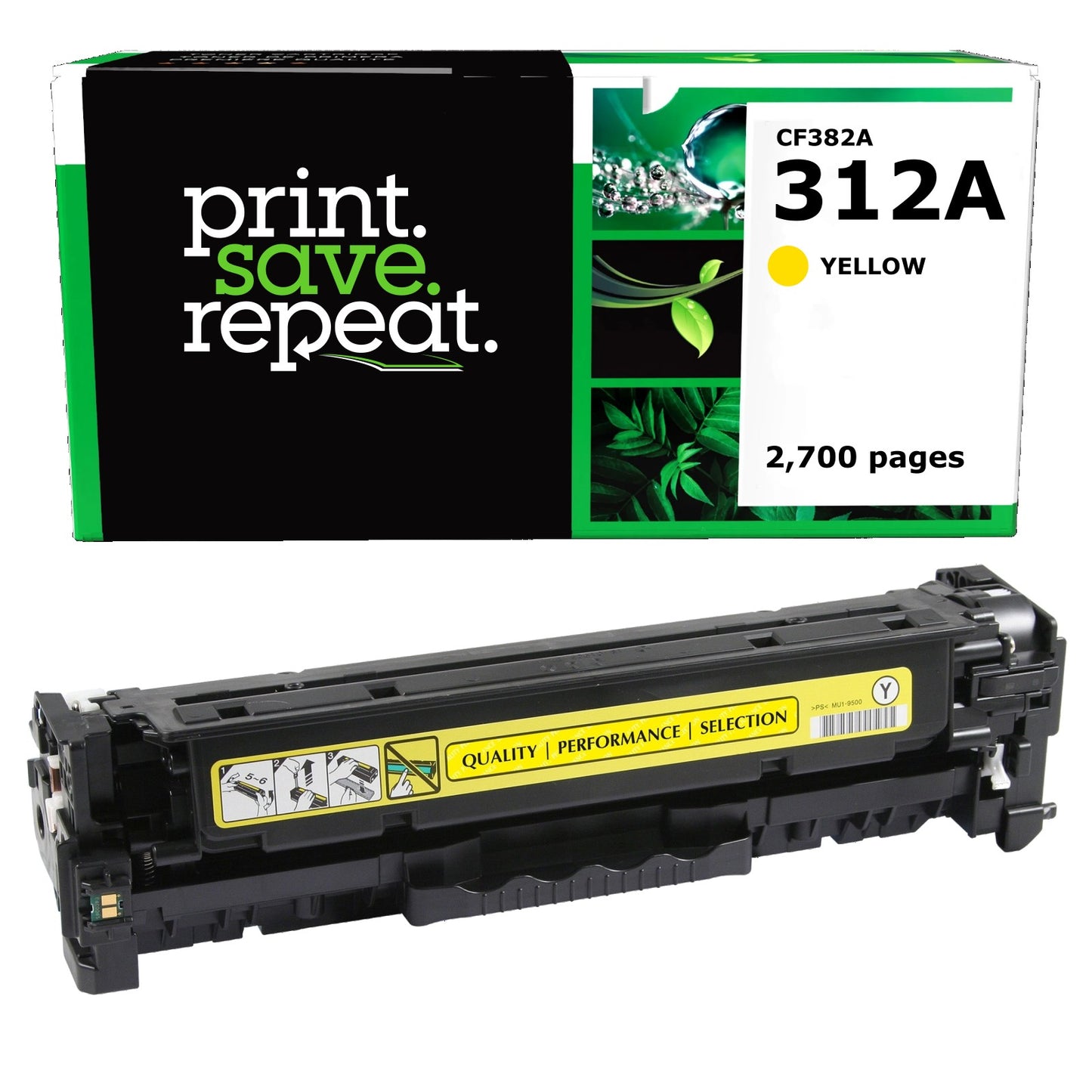 HP 312A Yellow Remanufactured Toner Cartridge [2,700 Pages]