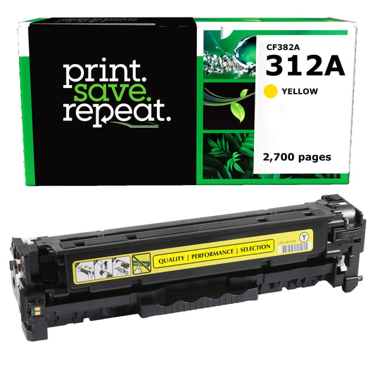 HP 312A Yellow Remanufactured Toner Cartridge [2,700 Pages]
