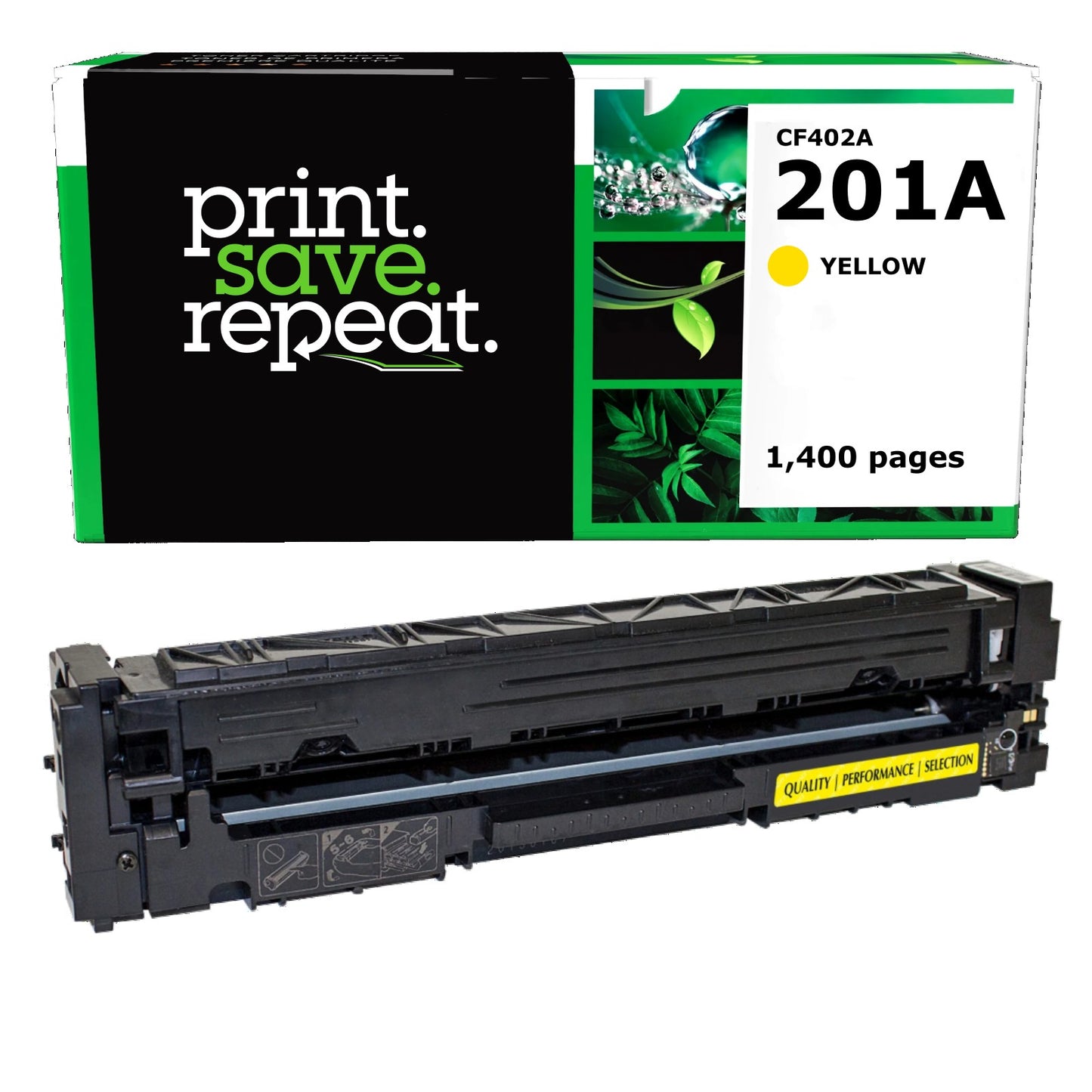 HP 201A Yellow Remanufactured Toner Cartridge [1,400 Pages]
