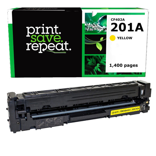 HP 201A Yellow Remanufactured Toner Cartridge [1,400 Pages]