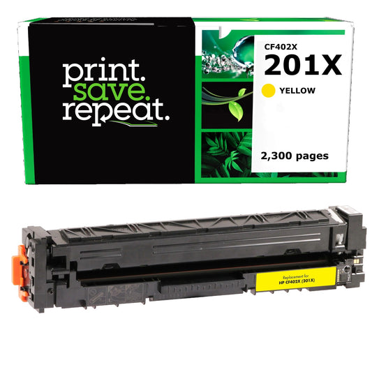 HP 201X Yellow High Yield Remanufactured Toner Cartridge [2,300 Pages]