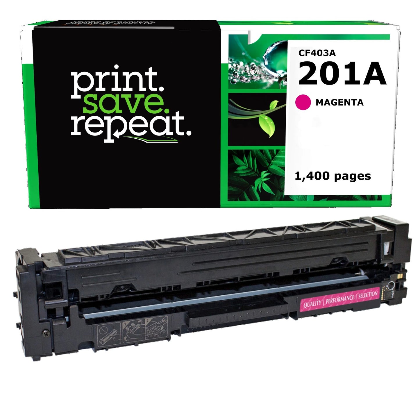 HP 201A Magenta Remanufactured Toner Cartridge [1,400 Pages]