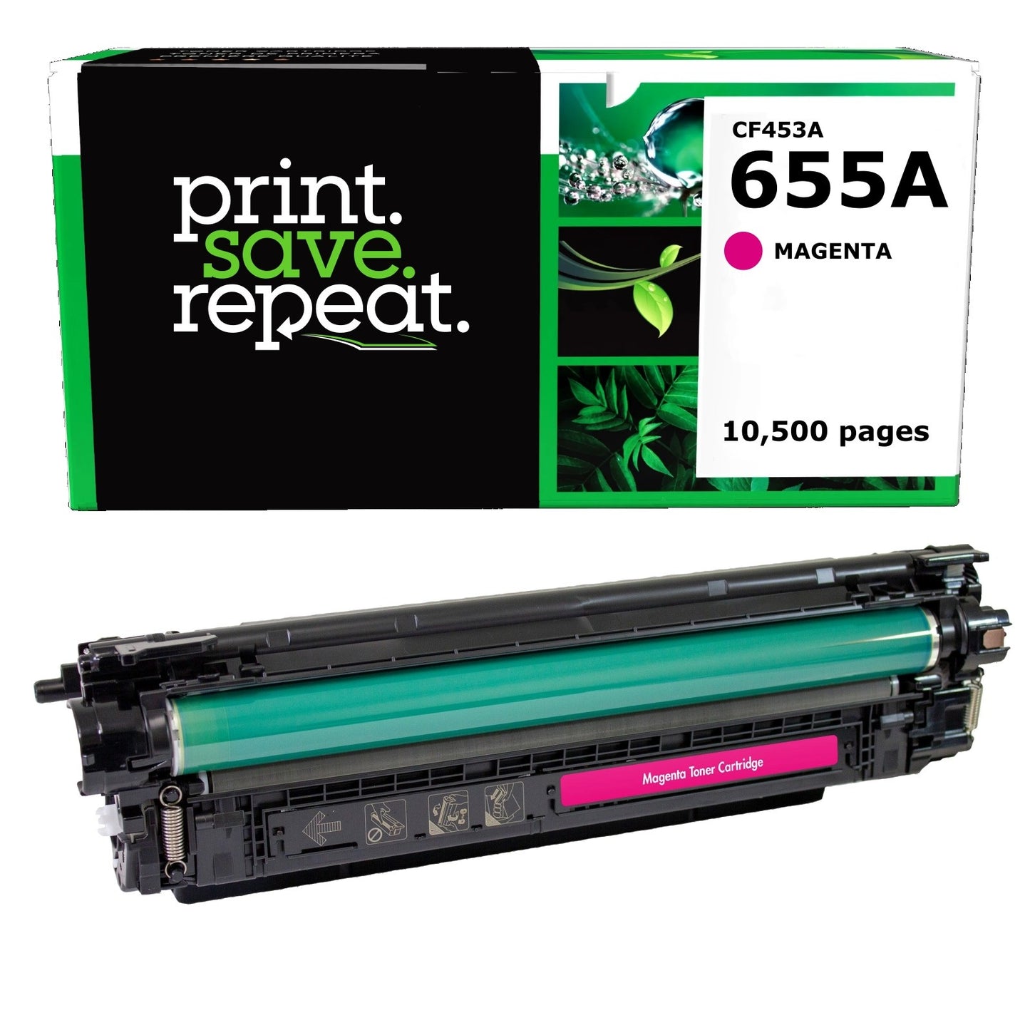 HP 655A Magenta Remanufactured Toner Cartridge [10,500 Pages]
