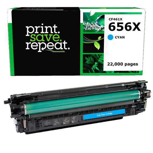 HP 656X Cyan High Yield Remanufactured Toner Cartridge [22,000 Pages]