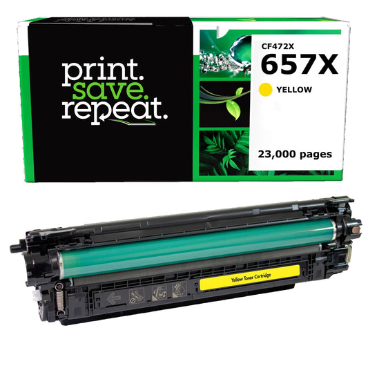 HP 657X Yellow High Yield Remanufactured Toner Cartridge [23,000 Pages]