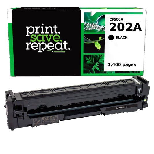 HP 202A Black Remanufactured Toner Cartridge [1,400 Pages]