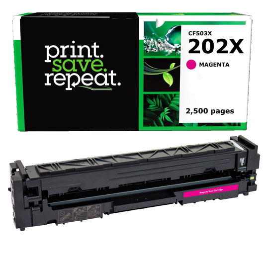 HP 202X Magenta High Yield Remanufactured Toner Cartridge [2,500 Pages]