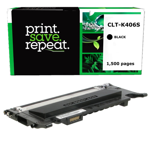 Samsung CLT-K406S, SU122A Black Remanufactured Toner Cartridge [1,500 Pages]