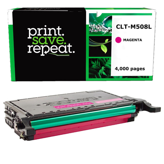 Samsung CLT-M508L, CLT-M508S Magenta High Yield Remanufactured Toner Cartridge [4,000 Pages]