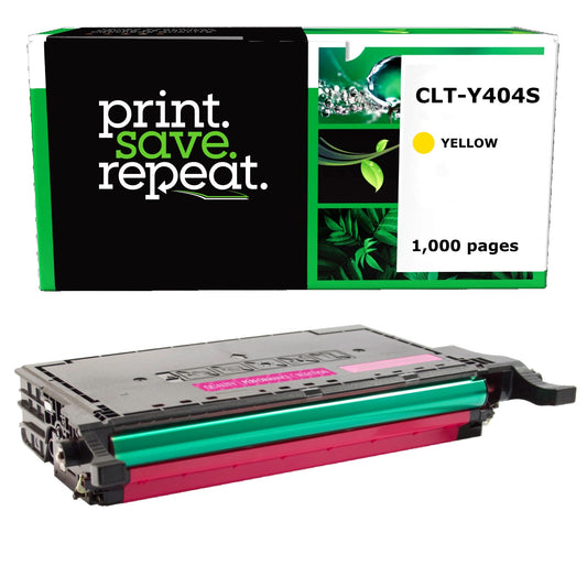 Samsung CLT-Y404S, SU448A Yellow Remanufactured Toner Cartridge [1,000 Pages]