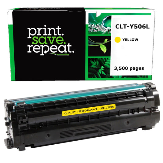 Samsung CLT-Y506L, CLT-Y506S Yellow High Yield Remanufactured Toner Cartridge [3,500 Pages]