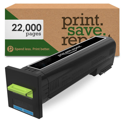 Lexmark 72K1XC0 Cyan Extra High Yield Remanufactured Toner Cartridge for CS820 [22,000 Pages]