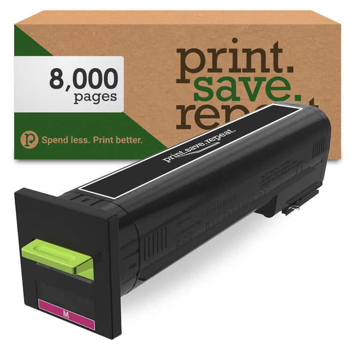 Print.Save.Repeat. Lexmark 72K10M0 Magenta Remanufactured Toner Cartridge for CS820, CX820, CX825, CX860 [8,000 Pages]