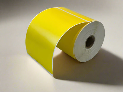4" x 6" Thermal Transfer Yellow Floodcoat | 250 roll | 12 Pack
