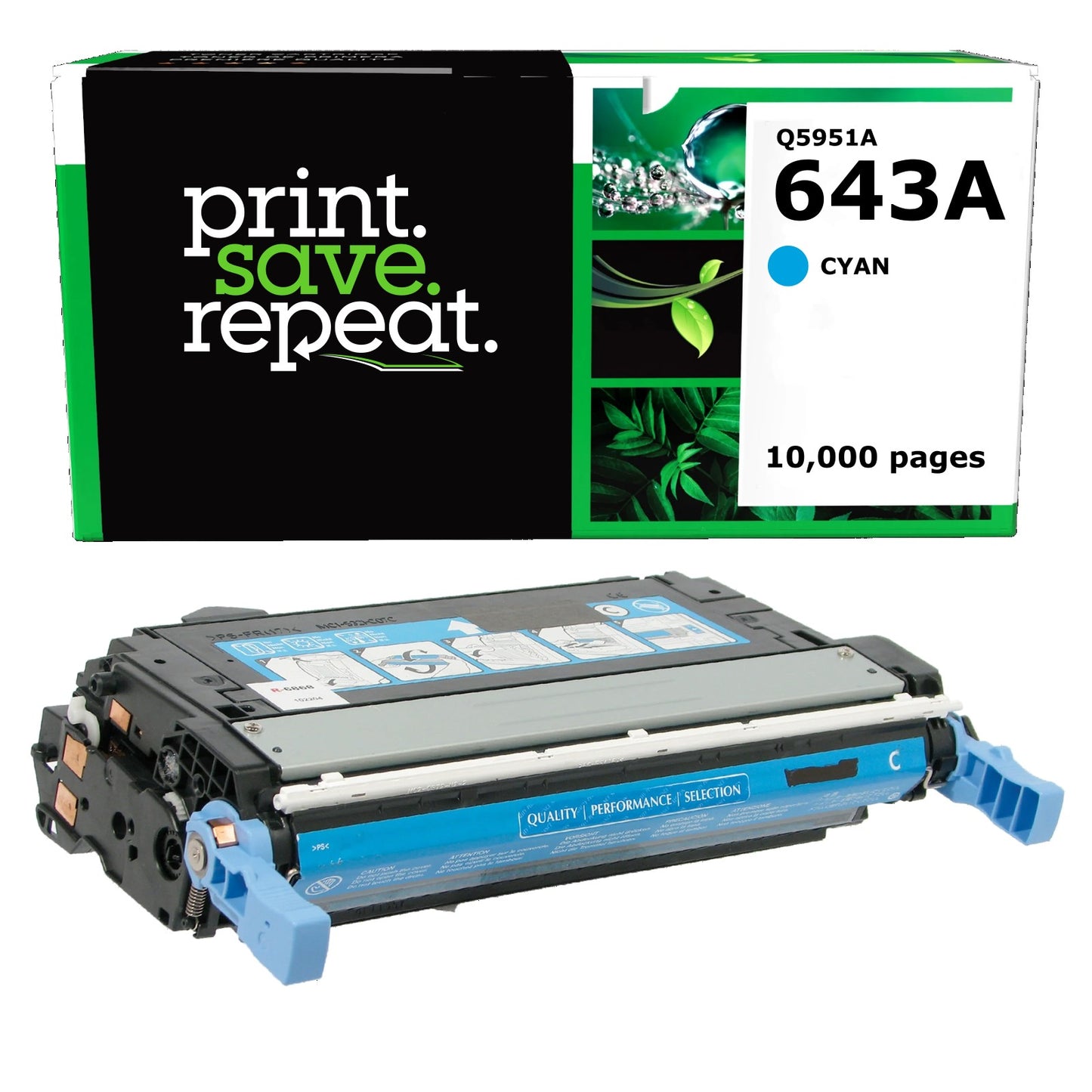 HP 643A Cyan Remanufactured Toner Cartridge [10,000 Pages]